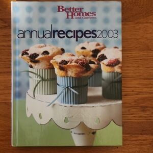 Better Homes and Gardens Annual Recipes 2003 Cookbook - Blue and Green Cover